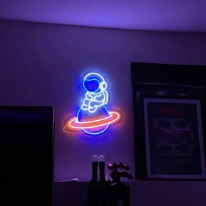 Camera da letto Sala giochi Decorazioni per la stanza dei bambini Astronauta Pianeta Astronave Luce Led Neon Sign DL120