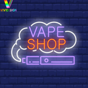 תצוגה פנימית Dual Color Smoke Studio Vape Shop שלט ניאון DL142
