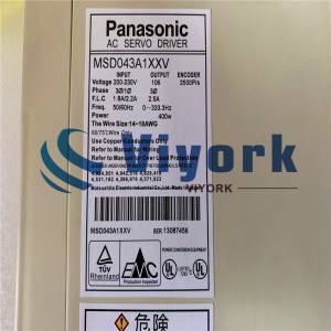 Panasonic Servo Sürücü MSD043A1XXV