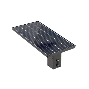 Fanal solar intel·ligent tot en un amb bateria de liti, panell solar i carregador integrat a la lluminària.
