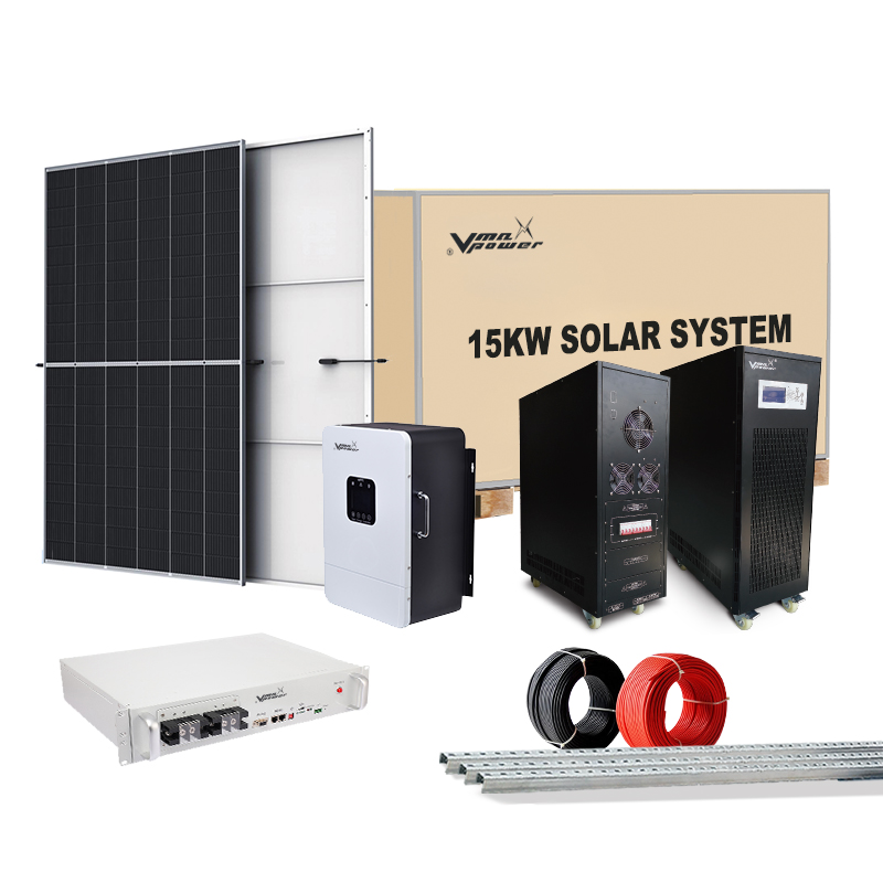 Vmaxpower MU-SPS15KW Off Grid Pilnīgas saules enerģijas sistēmas Saules paneļa energosistēmas piedāvātais attēls