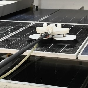 MULR-C03 5.5m 유리 섬유 핸들 태양 전지 패널 이중 헤드 청소 브러시 ​​이중 전원 공급 장치