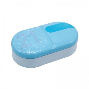 Nieregularne blaszane pudełko w kształcie kapsułki DD0864A-01 na produkty ochrony zdrowia