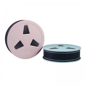 Caixa de lata redonda con forma de película OR0973A-01 para galletas