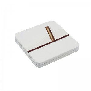 Rectangular Hinged Tin Box ED1519A-01 para sa Cigar