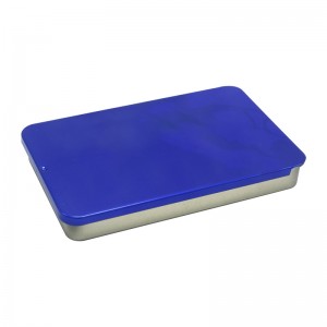 Square tin box ED2077A-01 na may slide lid para sa mga produkto ng pangangalagang pangkalusugan