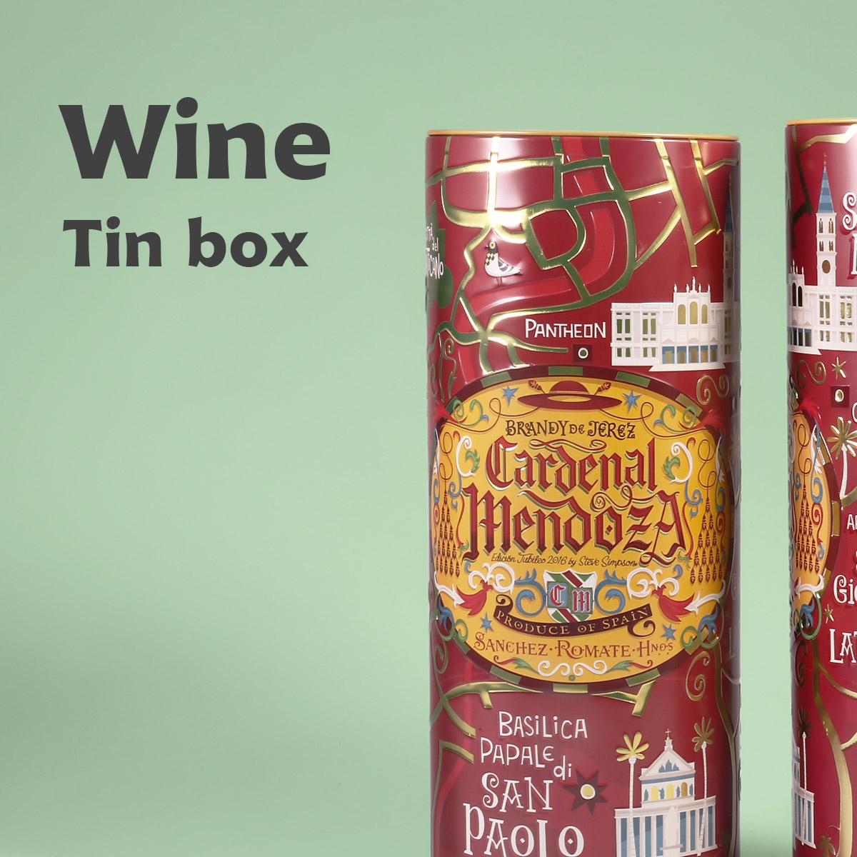 Жестяная коробка для вина