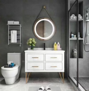 Modern and contracted hanging wall type toilet washbasin bathroom cabinet combination