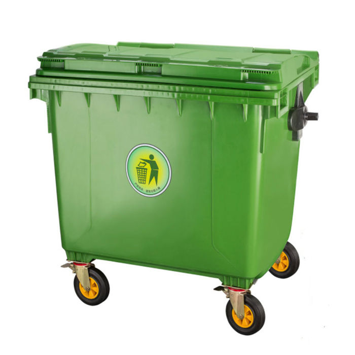 1100L 1200 Litter Bin Plastic Trash Can Recycle Container Outdoor Garbage Waste Bin with Wheels Household Standing Pressing TYPE Featured Image