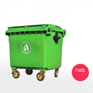 1100L 1200 Litter Bin Plastic Trash Can Recycle Container Outdoor Garbage Waste Bin with Wheels Household Standing Pressing TYPE