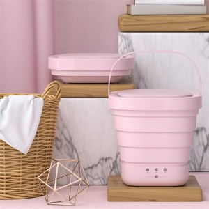 Mini Portable Folding Washing Machine Pink
