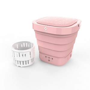 Mini Portable Folding Washing Machine Pink