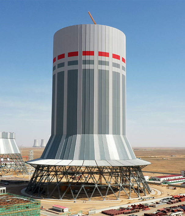<h2>गुओडियन शुआंगवेई पावर प्लांट स्टील स्ट्रक्चर कूलिंग टॉवर प्रोजेक्ट</h2>