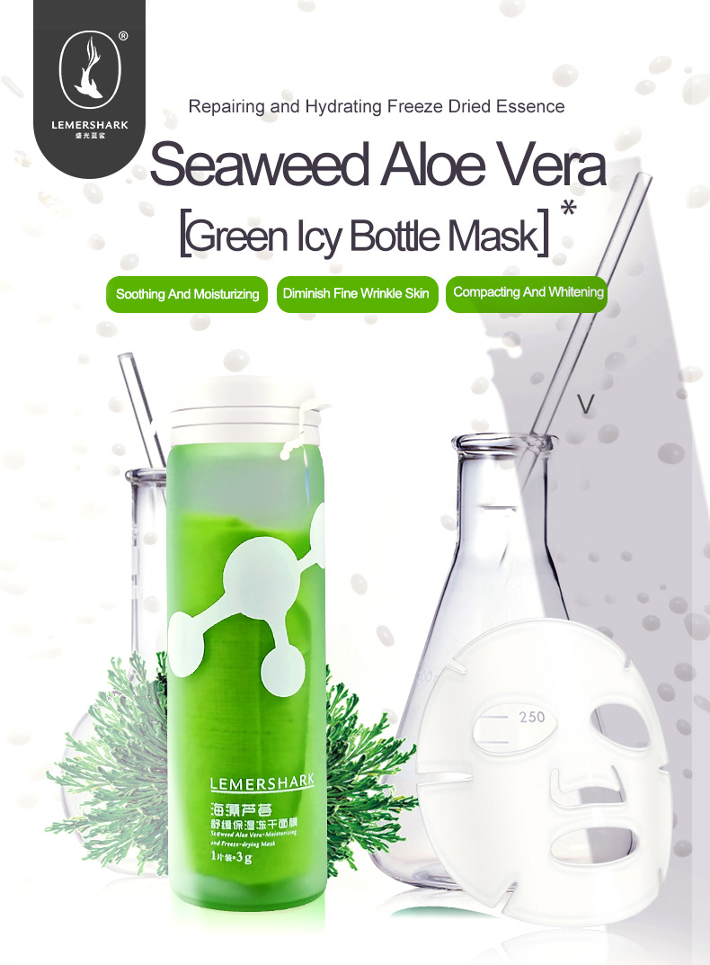 Máscara hidratante e liofilizador de algas marinhas Aloe Vera (1)