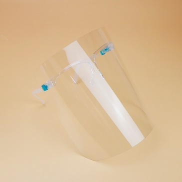 PET Face Shields yokhala ndi Magalasi Frames Ultra Clear Plastic Glass