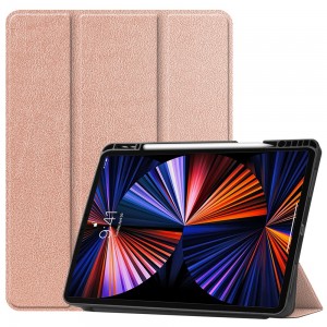 Fir iPad Pro 12.9 2021 5. Generatioun Case Funda mat Bleistifthalter Cover fir iPad Pro12.9 2020 2018