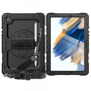 Shockproof Rugged Case for Samsung Galaxy tab A8 cover 10.5 SM X200 X205 2022 with hand strap  for Kids Factory wholesale