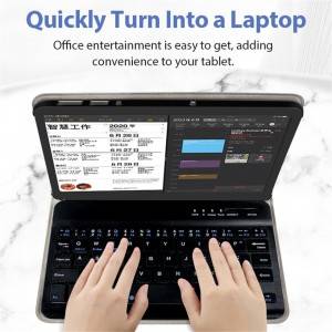 Samsung टैबलेट के लिए iPad के लिए Lenovo Tab M10 Plus के लिए रिमूवेबल ब्लूटूथ कीबोर्ड वाला केस
