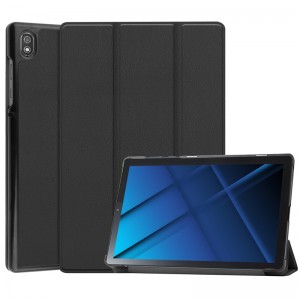 Slim tablettas vir Lenovo tab 6 10.3 duim 2021 magnetiese ontwerp opvoubare leeromslag