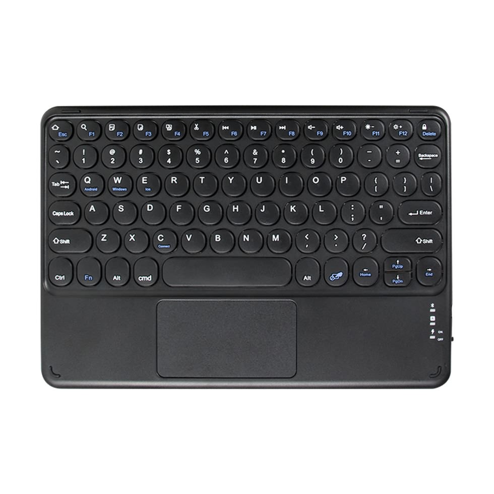 Round keys bluetooth keyboard for ipad for Samsung Lenovo Huawei tablet with touchpad Featured Image