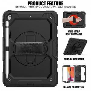 360 rotating Heavy Duty Shockproof Rugged Case for ipad for Samsung for Lenovo tablet