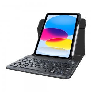 iPad 10.2 10.9 Pro 11 အဖုံးအတွက် 360 ဒီဂရီ လှည့်နေသော ကီးဘုတ်အိတ်