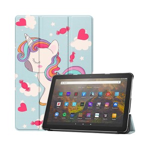 Folio Case For All-new Amazon Kindle Fire HD 10 2021 Cover Slim and Smart Leather Funda Capa