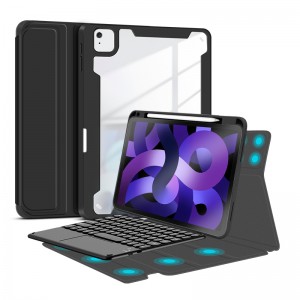 Aparta Magneta Klara Kazo por iPad 10.2 air 5 10.9 coloj iPad Pro 11 2020 2021 Kovrilo kun Klavaro fabrika provizanto