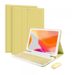 iPad Air 5 sichqoncha ulgurji sotuvchisi uchun iPad 10.2 uchun rangli klaviatura sumkasi