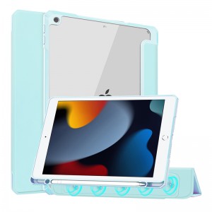iPad 9 2021 TPU-നുള്ള വേർപെടുത്താവുന്ന മാഗ്നെറ്റിക് ഷോക്ക്പ്രൂഫ് കേസ്, iPad 10.2 2021 2020 2019-ന് വേണ്ടിയുള്ള ക്ലിയർ ഷെൽ