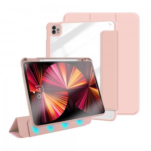 Nyeoe ea Magnetic e ka hlakolohang bakeng sa ipad Pro 11 2021 Transparent Back bakeng sa iPad 10.9 2020 Shockproof Case