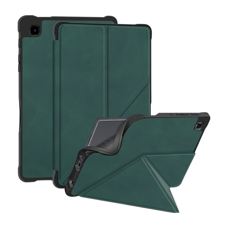 Samsung galaxy tab A7 lite 8.7 2021 Stand Leather Multiple folding cover සඳහා ටැබ්ලට් පෙට්ටිය විශේෂාංගී රූපය