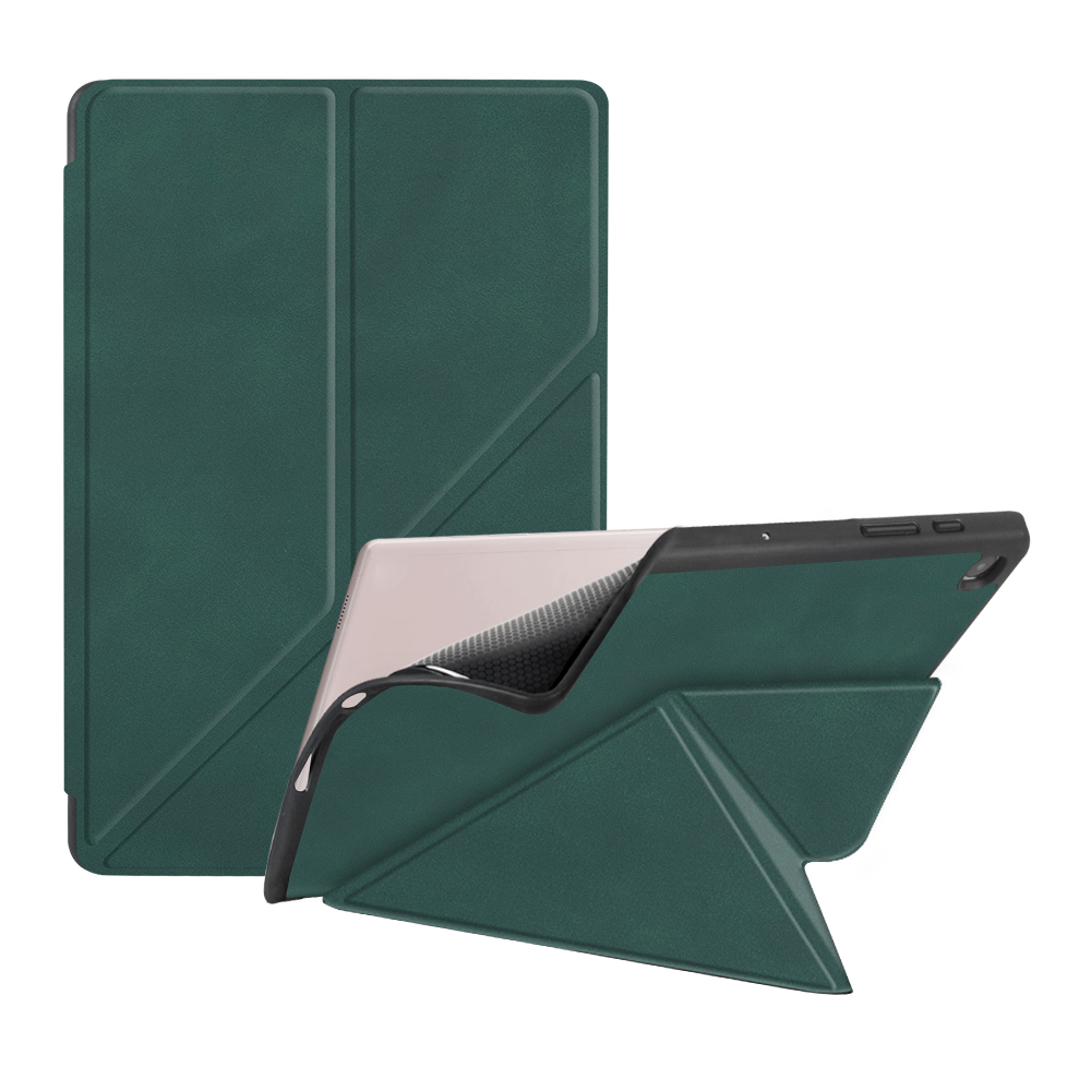 Origamic Stand Leather Case For Samsung Galaxy tab A8 10.5 SM-X200 X205 2022 with pencil holder