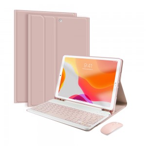 Kleurige toetseboerdkoffer foar iPad 10.2 foar iPad Air 5 mûsgroothannel
