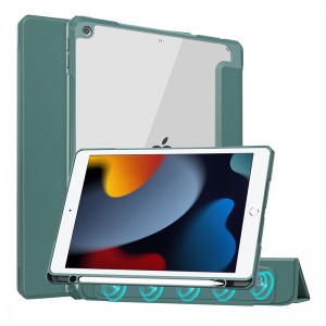 iPad 9 2021 के लिए डिटैचेबल मैग्नेटिक शॉकप्रूफ केस iPad 10.2 2021 2020 2019 के लिए TPU क्लियर शेल