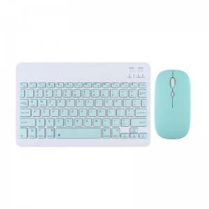 आईपैड सैमसंग एंड्रॉइड विंडोज सिस्टम टैबलेट रंगीन कीबोर्ड के लिए गुलाबी ब्लूटूथ माउस कीबोर्ड