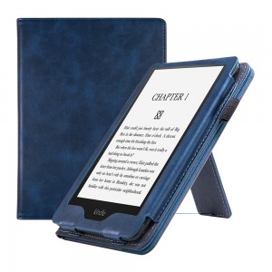 सभी नए Amazon Kindle पेपरव्हाइट 5 2021 6.8 इंच के लिए लक्ज़री केस हैंड स्ट्रैप पेंसिल होल्डर के साथ