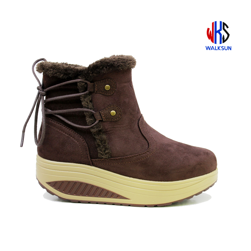 Pambabaeng Snow Boots ,hi Cut Boots, Warm Boots Pu Skid-resister Outsole