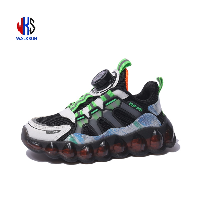 Atmungsaktive Sport-Sneaker-Schuhe im Walking-Stil für Kinder mit Luftkissen-Außensohle