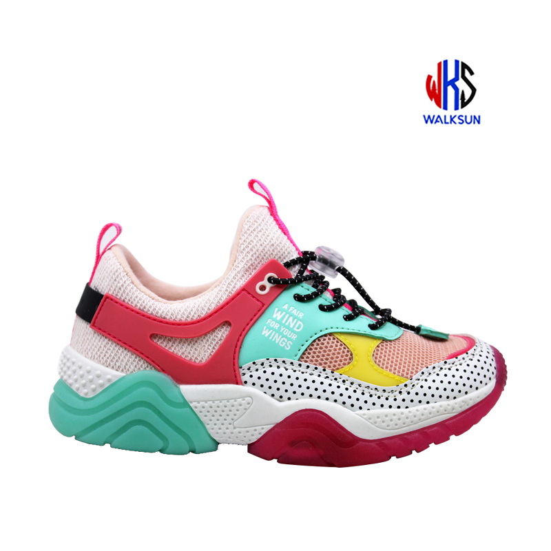 Kids Running Brand Kids Shoes White Walking Style Sport Shoes รองเท้าผ้าใบ