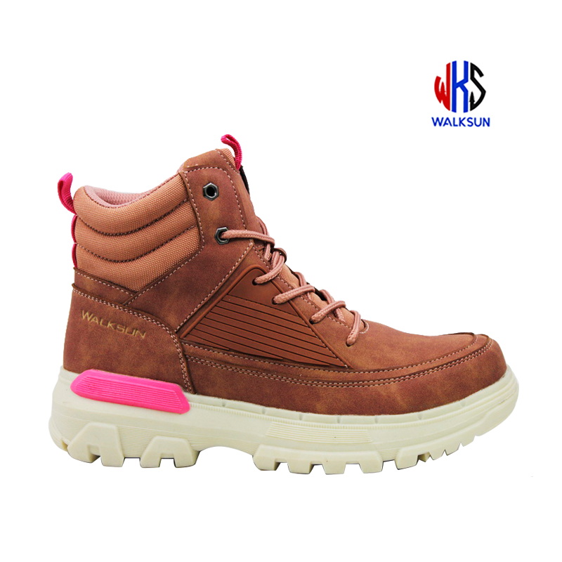 Lady Lace Up Work Safety Shoes Boots Outdoor Boots For Women