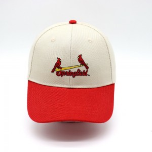 ladies linen pre-curved custom 2D bird design embroidery structured baseball cap