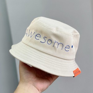 Printed or embroidery design logo custom wholesale bucket hats small order cotton fashion cute kid bucket hat