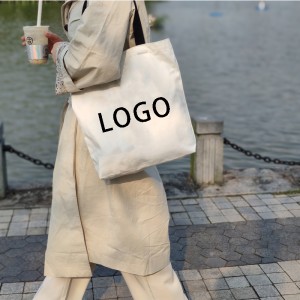 eco-friendly reusable custom logo cotton tote bag canvas shopping bag