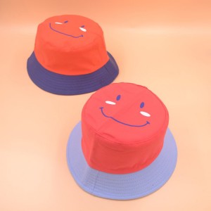 Reversible kids summer baby cotton famous brand custom logo children bucket hat