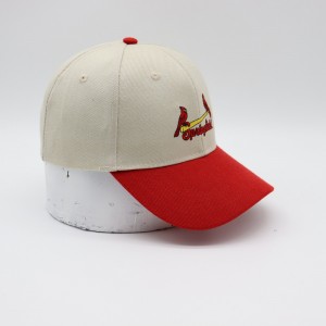 ladies linen pre-curved custom 2D bird design embroidery structured baseball cap