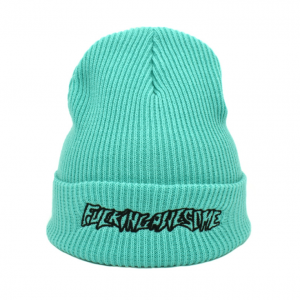 Wholesale Mens and Womens Custom Embroidered Knit Beanie Hat