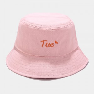 Adult low MOQ many colors embroidery custom logo cotton bucket hat for men women