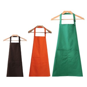 100% cotton plain long aprons with embroidery logo