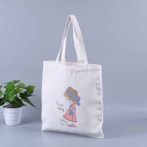Custom organic large print canvas shopping bag